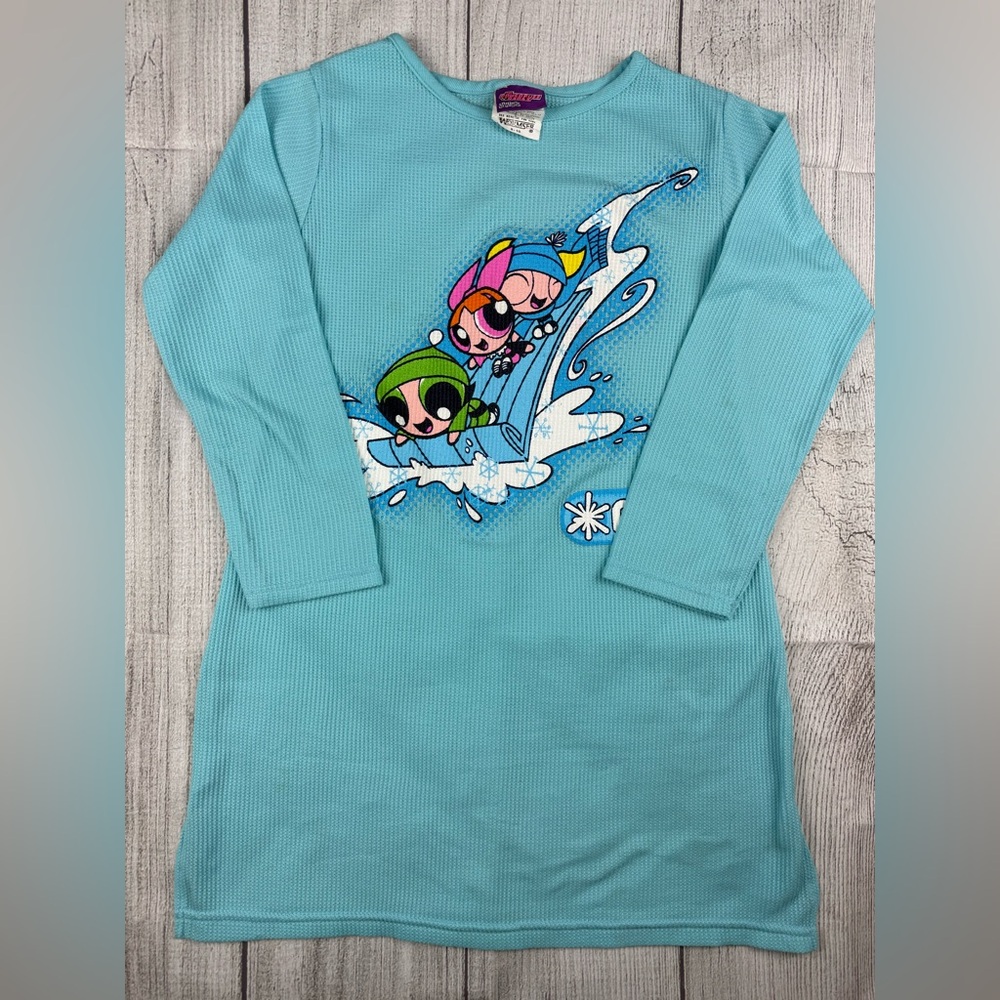 VGC! VTG Powerpuff Girls Thermal Dress Cartoon Network 2001 Sz 8-10 Girls Youth